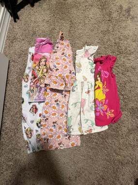 Disney Princess Toddler Girls Assorted Clothing and Pajama Lot Size 4T